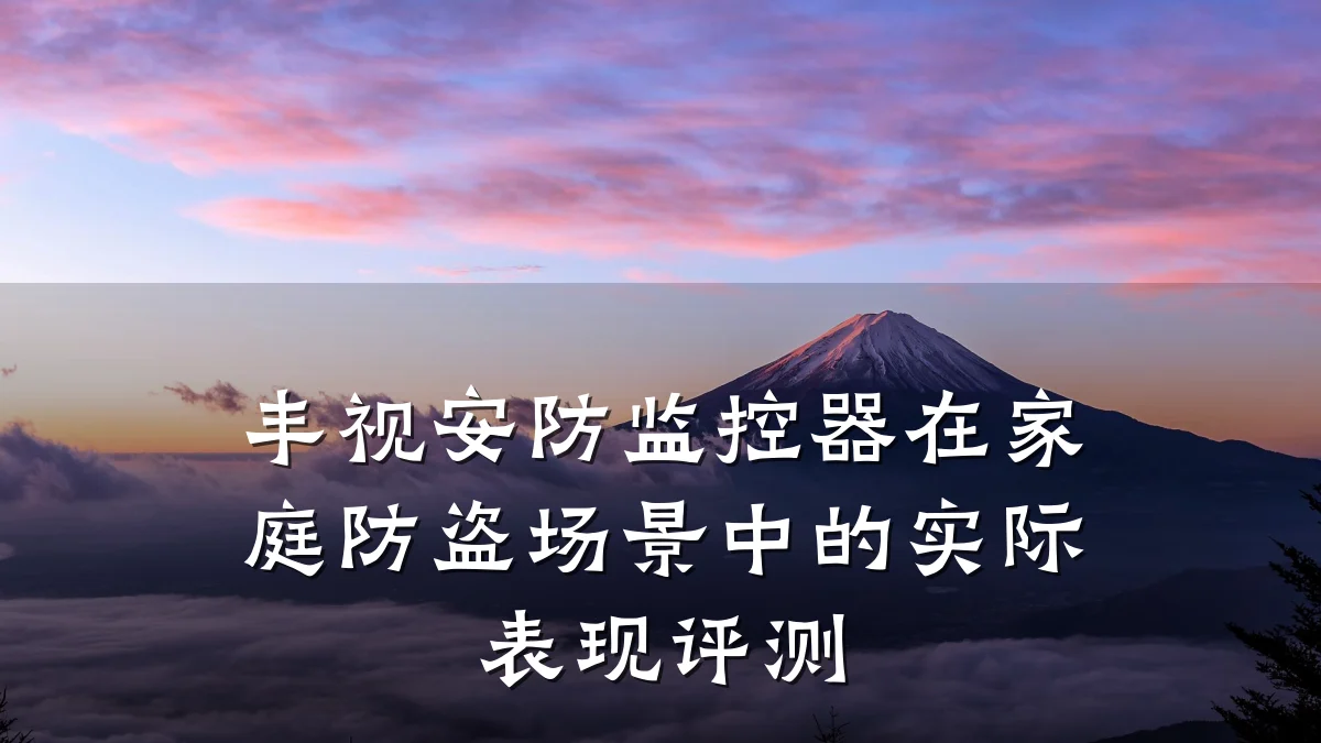 丰视安防监控器在家庭防盗场景中的实际表现评测