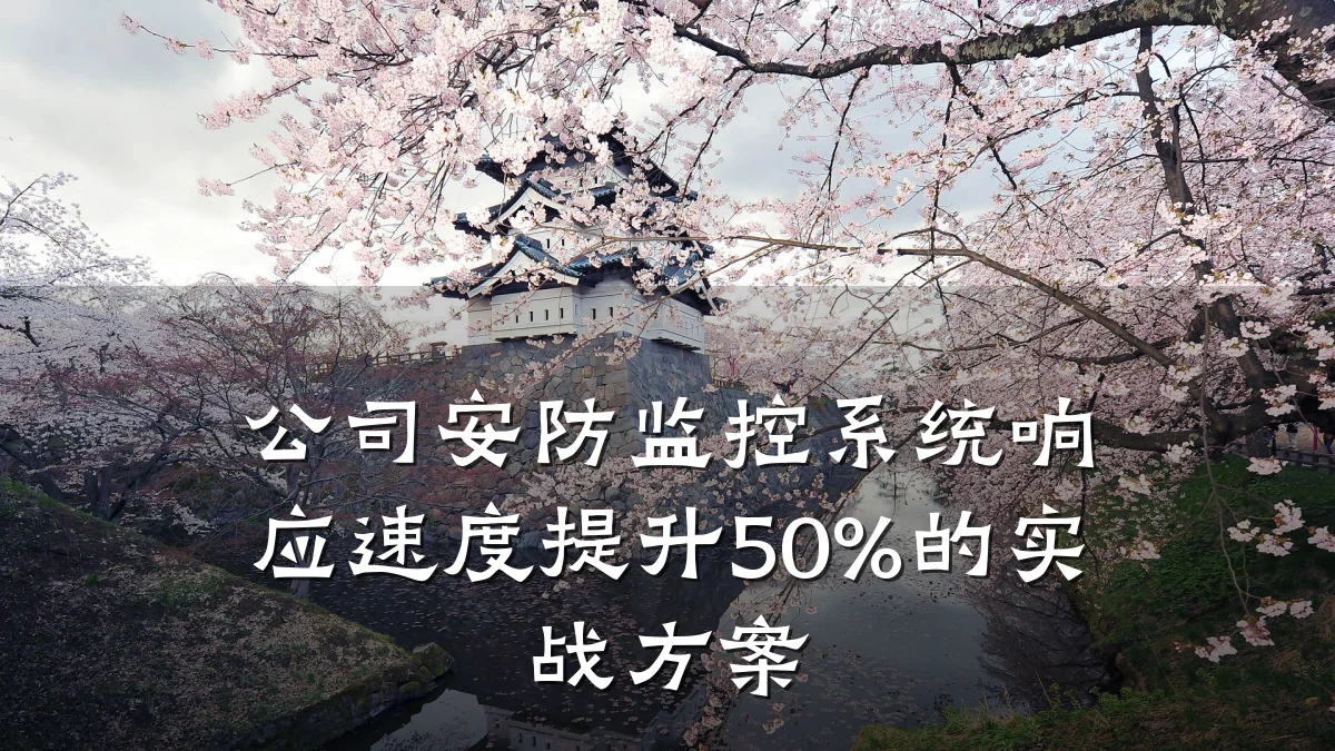 公司安防监控系统响应速度提升50%的实战方案