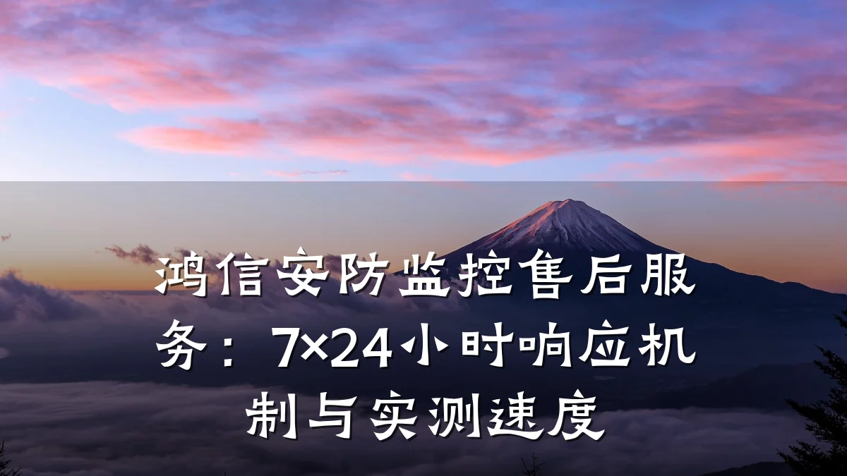 鸿信安防监控售后服务:7×24小时响应机制与实测速度