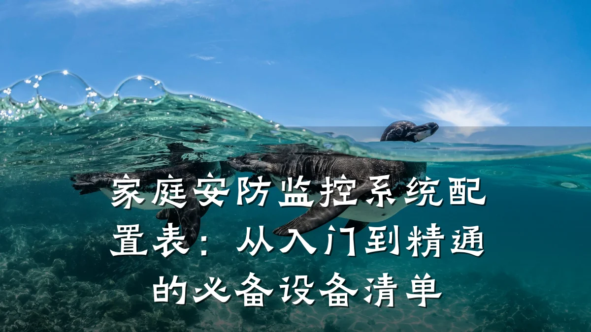 家庭安防监控系统配置表:从入门到精通的必备设备清单