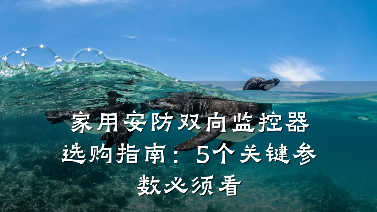 家用安防双向监控器选购指南:5个关键参数必须看
