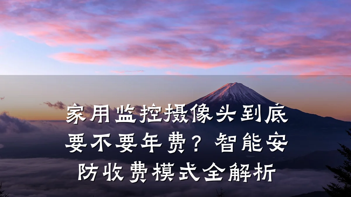 家用监控摄像头到底要不要年费?智能安防收费模式全解析