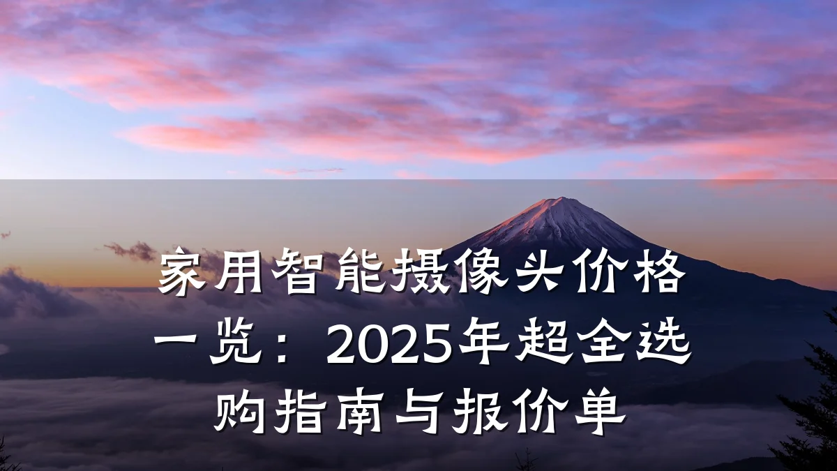 家用智能摄像头价格一览:2025年超全选购指南与报价单