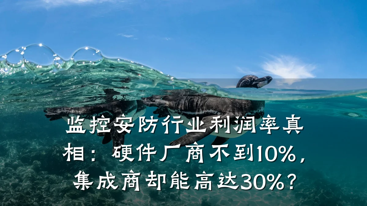 监控安防行业利润率真相:硬件厂商不到10%,集成商却能高达30%?