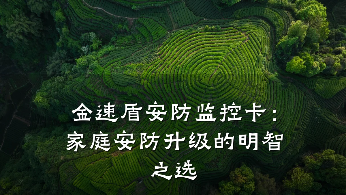 金速盾安防监控卡:家庭安防升级的明智之选
