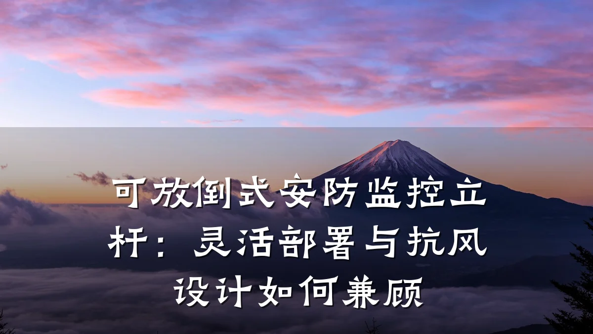 可放倒式安防监控立杆:灵活部署与抗风设计如何兼顾
