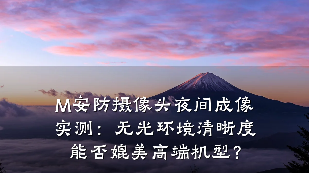 M安防摄像头夜间成像实测:无光环境清晰度能否媲美高端机型?