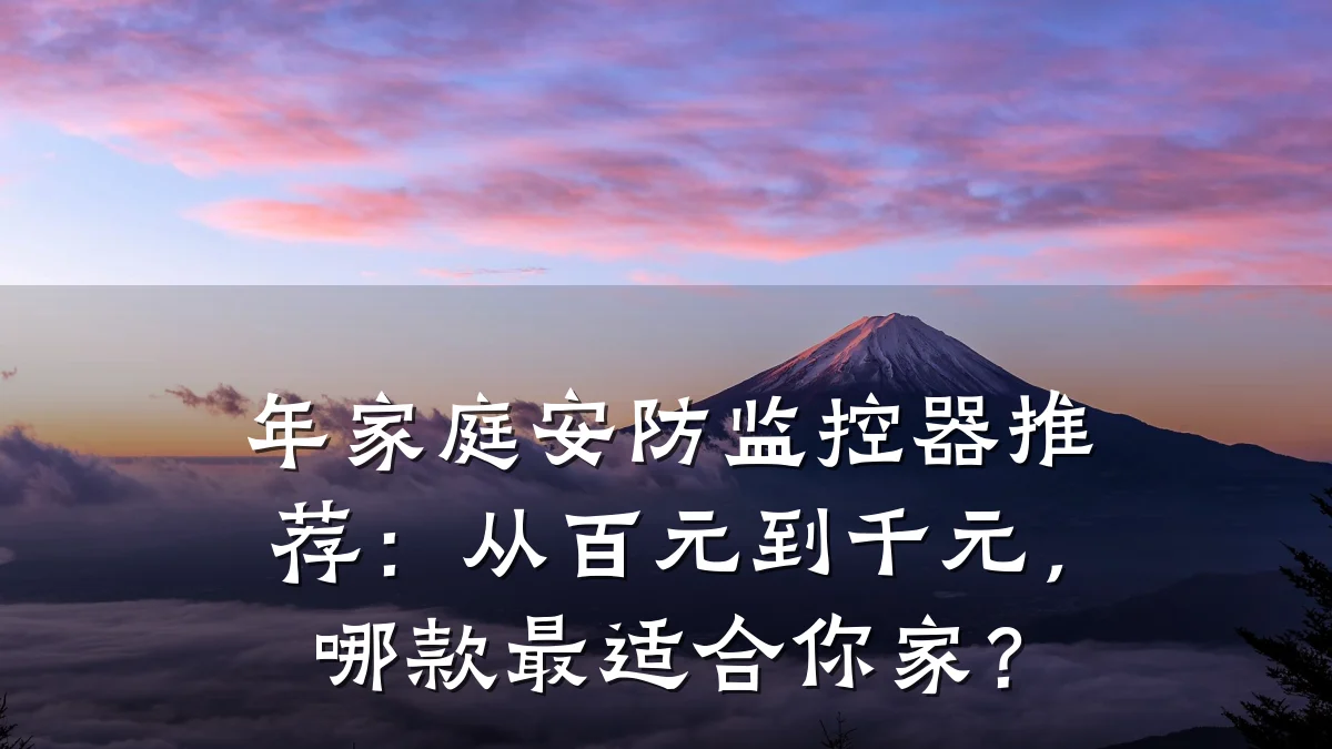 年家庭安防监控器推荐:从百元到千元,哪款最适合你家?