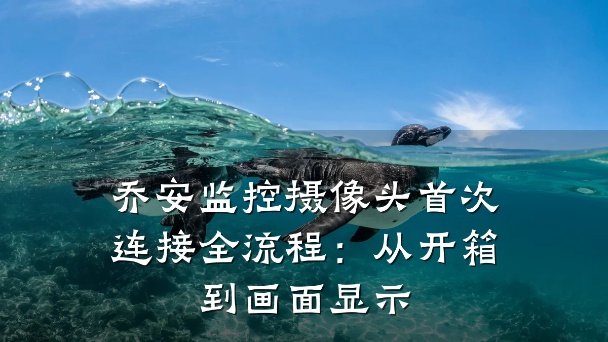 乔安监控摄像头首次连接全流程:从开箱到画面显示