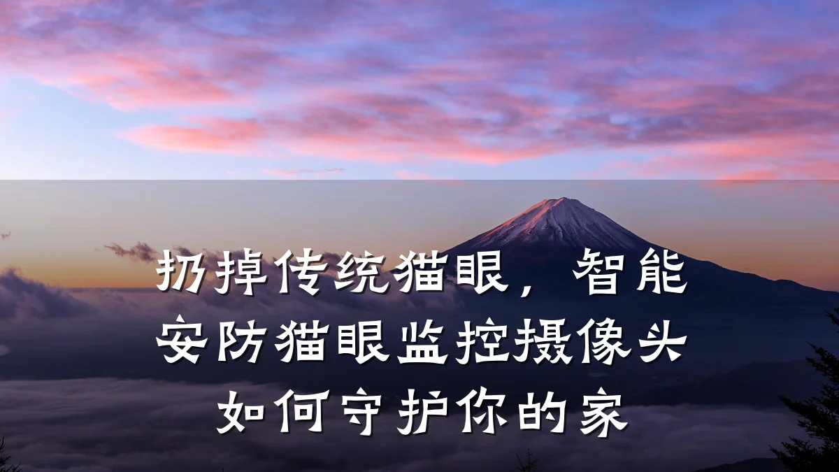扔掉传统猫眼,智能安防猫眼监控摄像头如何守护你的家