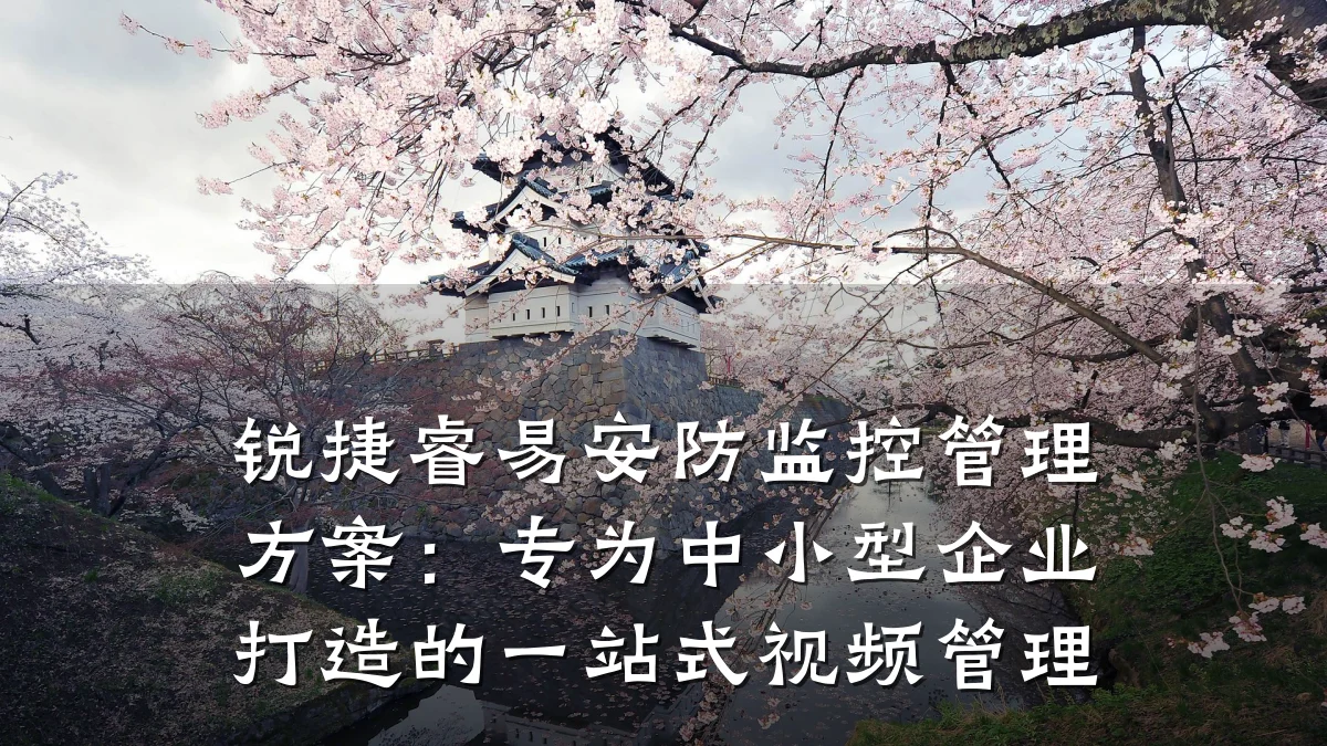 锐捷睿易安防监控管理方案:专为中小型企业打造的一站式视频管理
