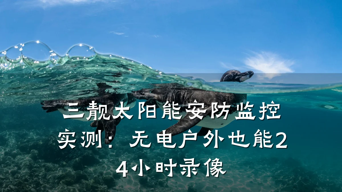 三靓太阳能安防监控实测:无电户外也能24小时录像