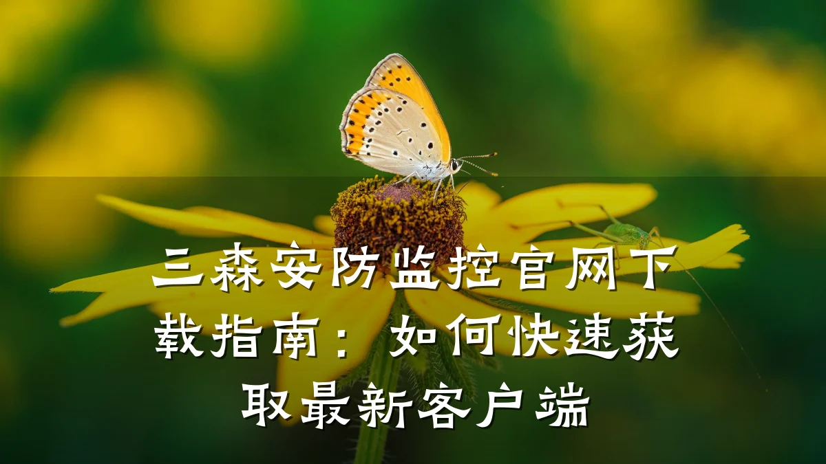 三森安防监控官网下载指南:如何快速获取最新客户端