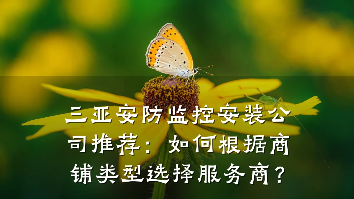 三亚安防监控安装公司推荐:如何根据商铺类型选择服务商?