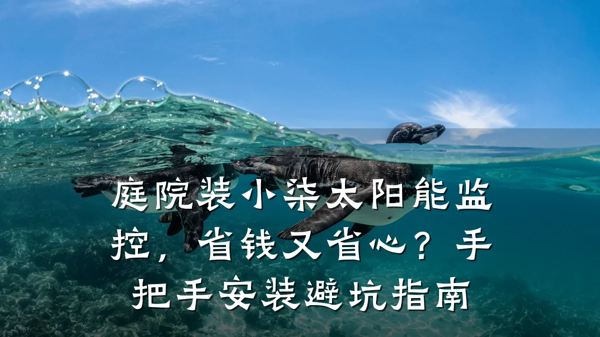 庭院装小柒太阳能监控，省钱又省心？手把手安装避坑指南