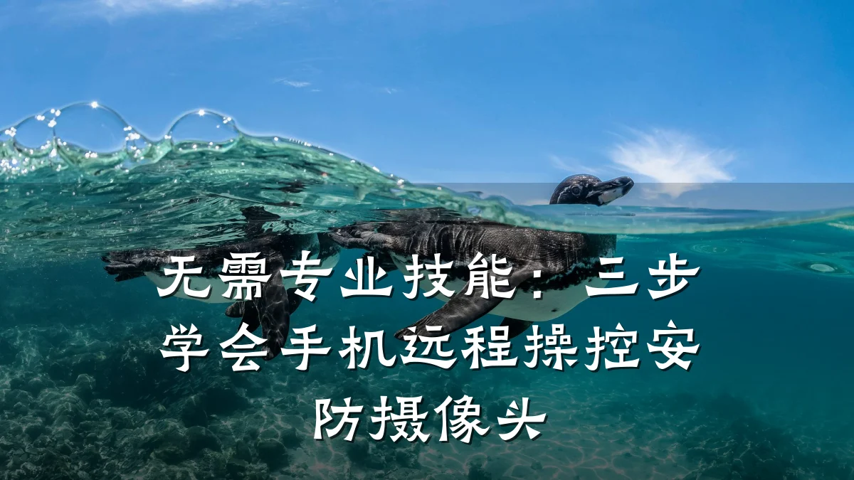 无需专业技能：三步学会手机远程操控安防摄像头
