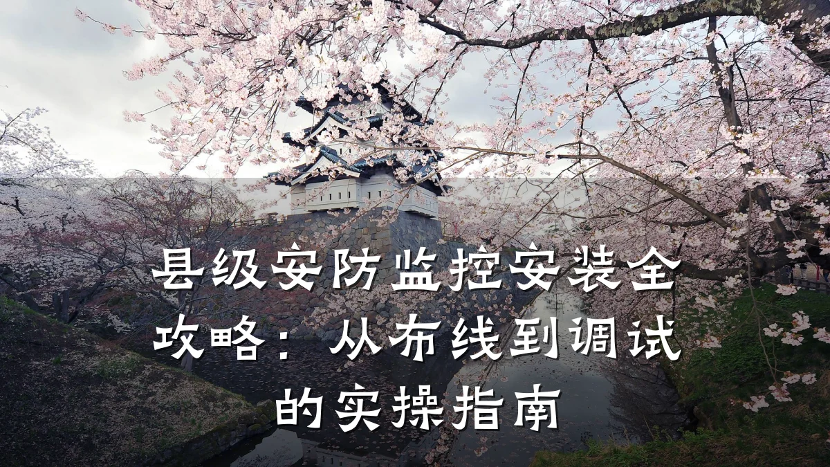 县级安防监控安装全攻略:从布线到调试的实操指南