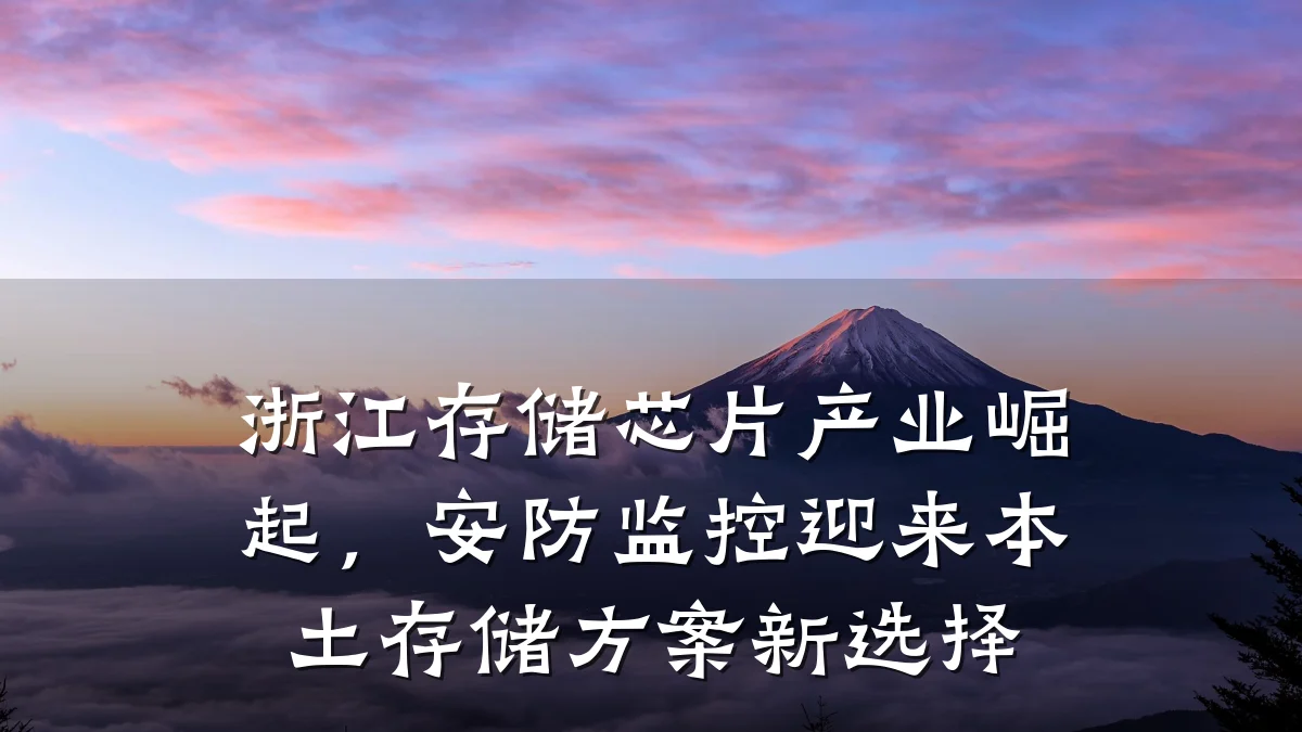 浙江存储芯片产业崛起,安防监控迎来本土存储方案新选择