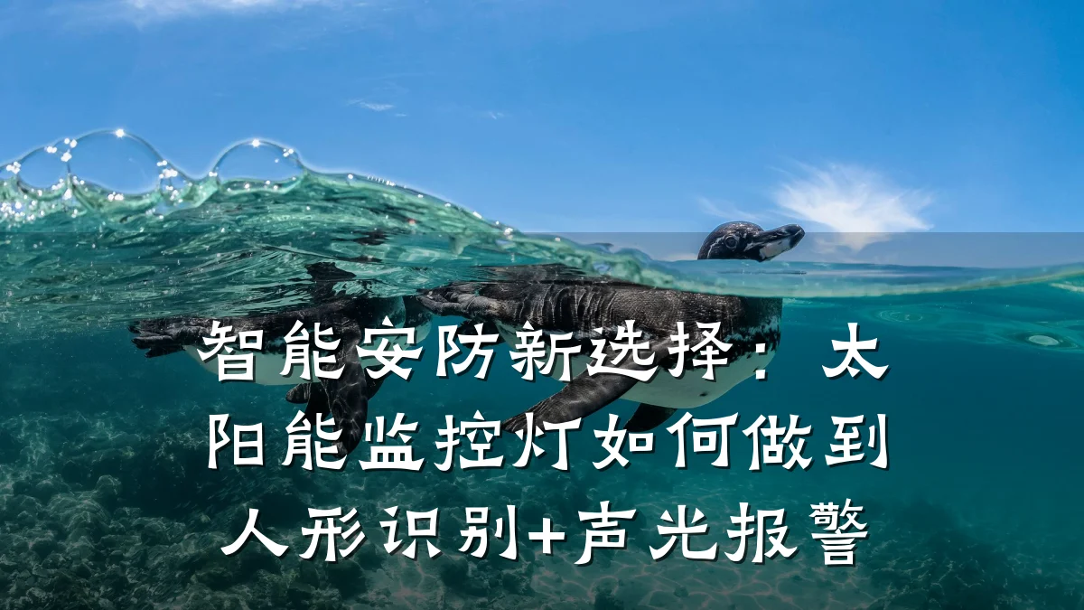 智能安防新选择:太阳能监控灯如何做到人形识别+声光报警