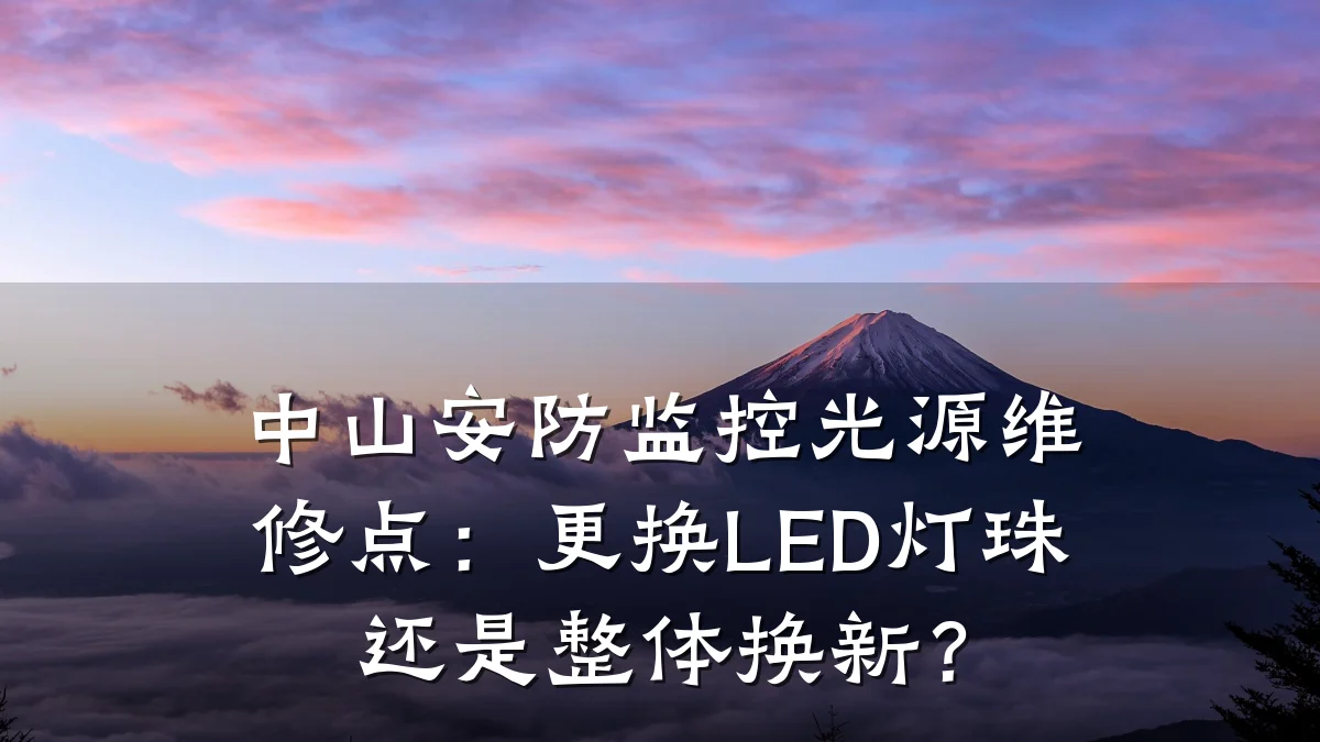 中山安防监控光源维修点:更换LED灯珠还是整体换新?